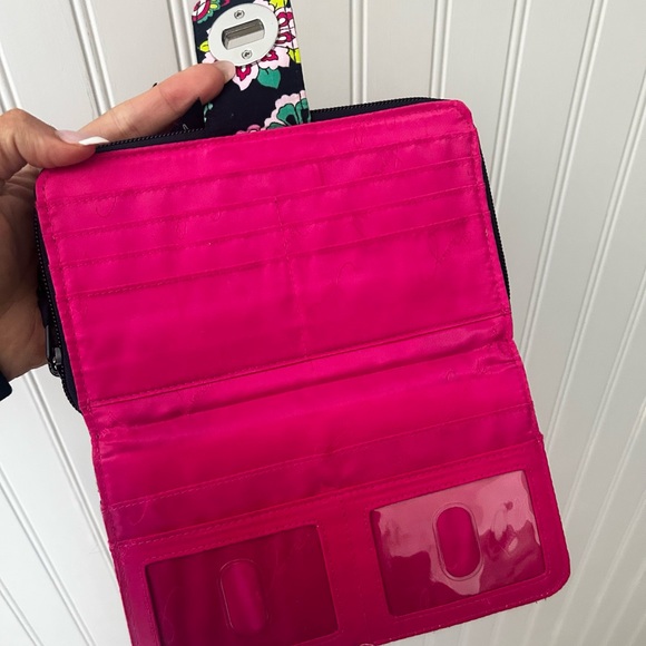 Vera Bradley Petal Paisley Turnlock Multicolor Floral Quilted Wallet - Picture 3 of 5